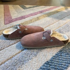 BOSTON SHEARLING SUEDE LEATHER COATED clog pink clay size 38 size 7